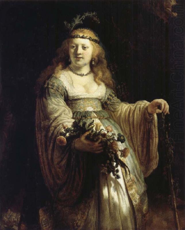 Saskia van Uylenburgh in Arcadian Costume, REMBRANDT Harmenszoon van Rijn